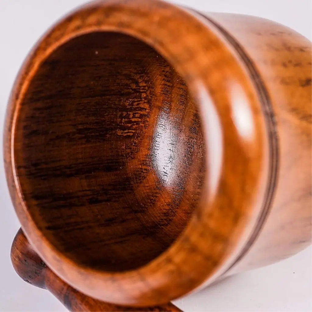 Handcrafted wood mortar set ideal for garlic preparation and grinding kitchen herbs and spices