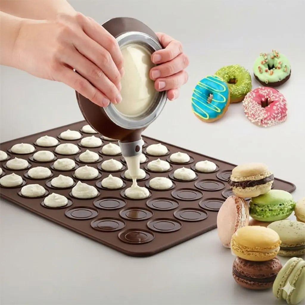 Reusable silicone baking mat cookie template microwave freezer safe odor resistant