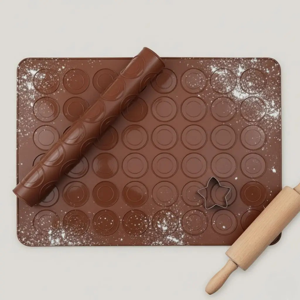 Nonstick silicone baking liner macaron template easy cleaning residue free surface