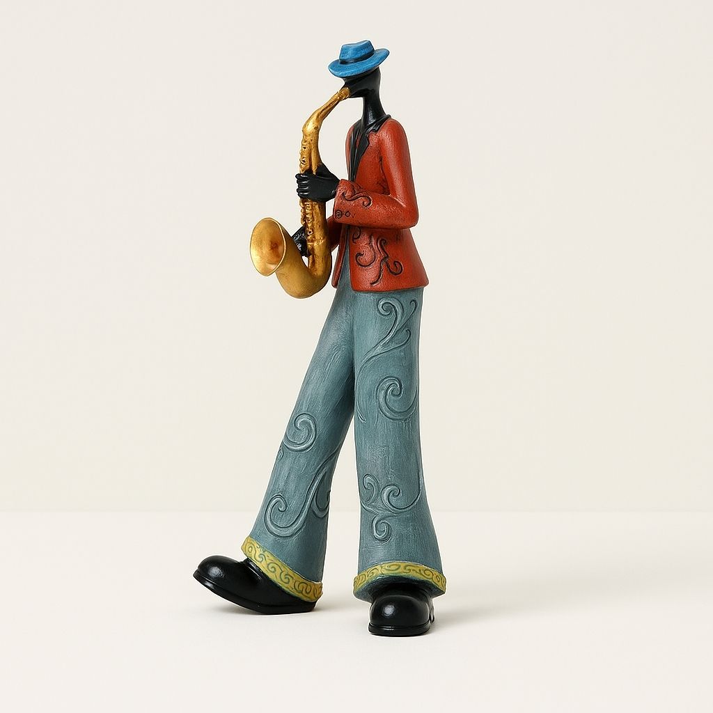 Decorative band figurines with vintage charm perfect for creating music inspired home displays