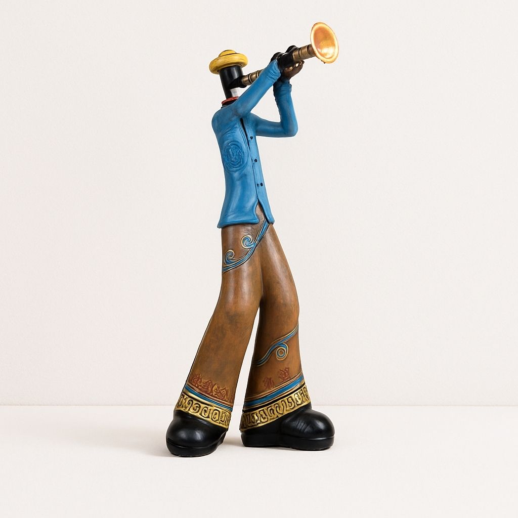 Musician figurine set with retro styling adds character to any room as decorative music display
