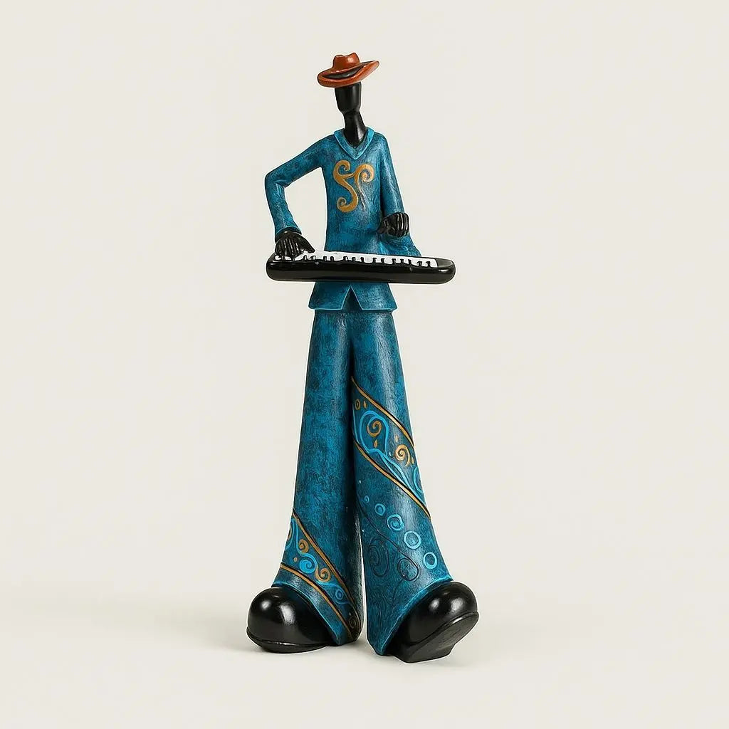 Vintage band figurines featuring detailed craftsmanship ideal for music themed home decoration