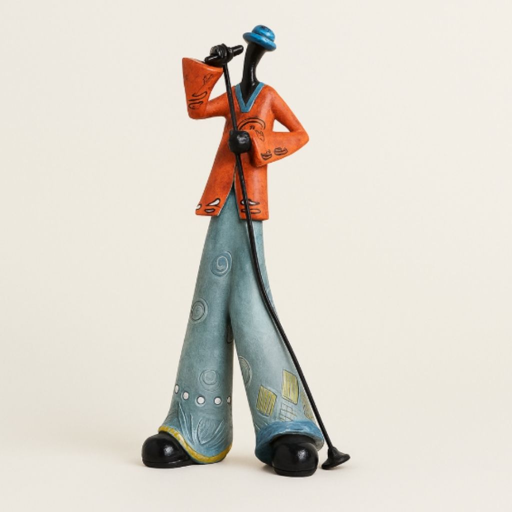 Retro musician figurines band set with vintage styling perfect for music lovers home decor display