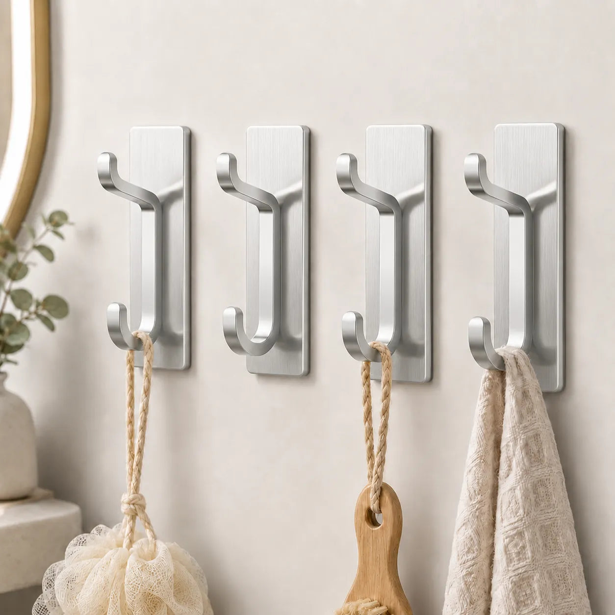 Novera Stainless Steel Adhesive Hooks