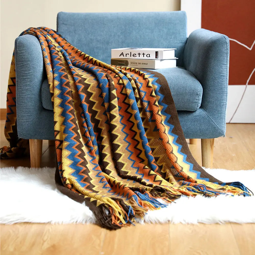 Owen Colorful Chevron Coverlet Inovessa