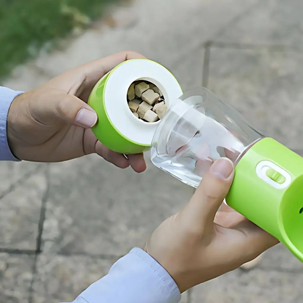 One-button pet water dispenser with leak-proof mechanism and BPA-free construction for safe hydration