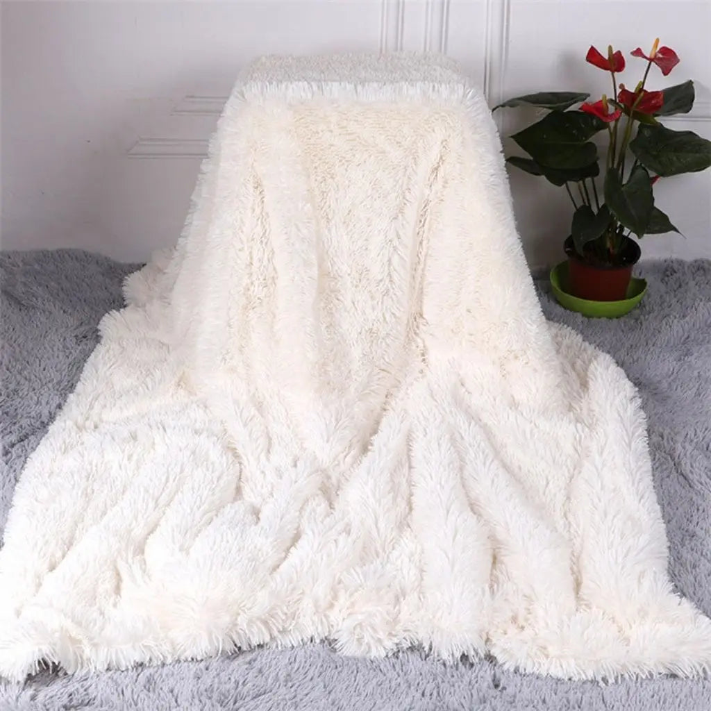 Lightweight beige blanket for baby photography with smooth plain texture