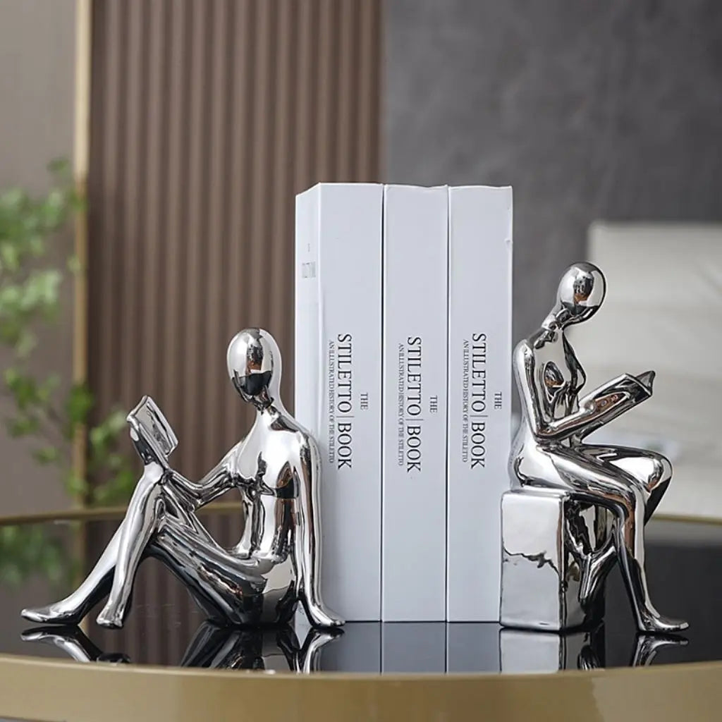 Read & Rest Bookend Sculpture Set Inovessa