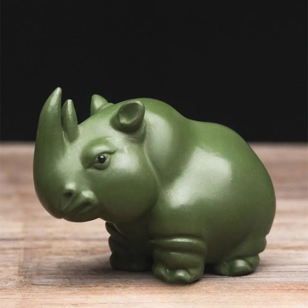 Purple sand clay rhino tea pet decoration authentic Chinese tea ceremony accessory for tea lovers