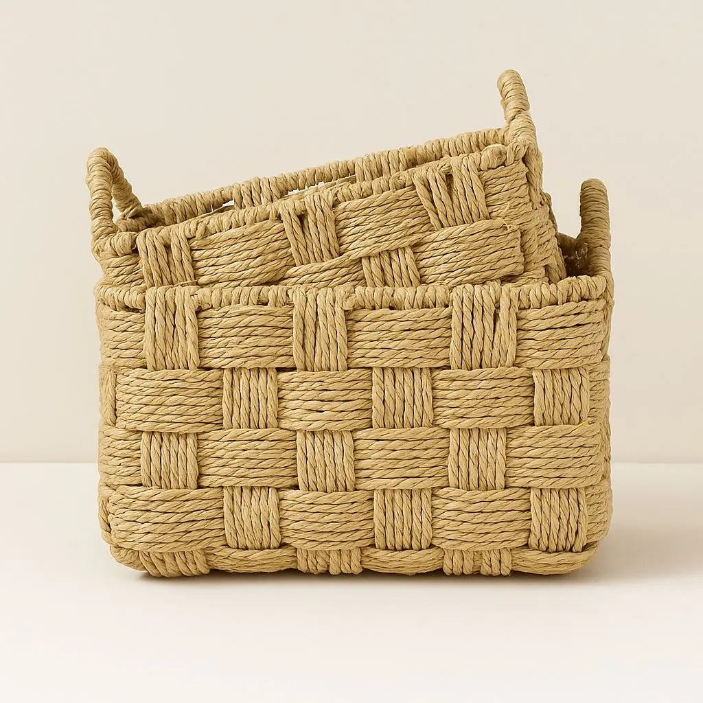 Rosa Handwoven Storage Rope Baskets Inovessa