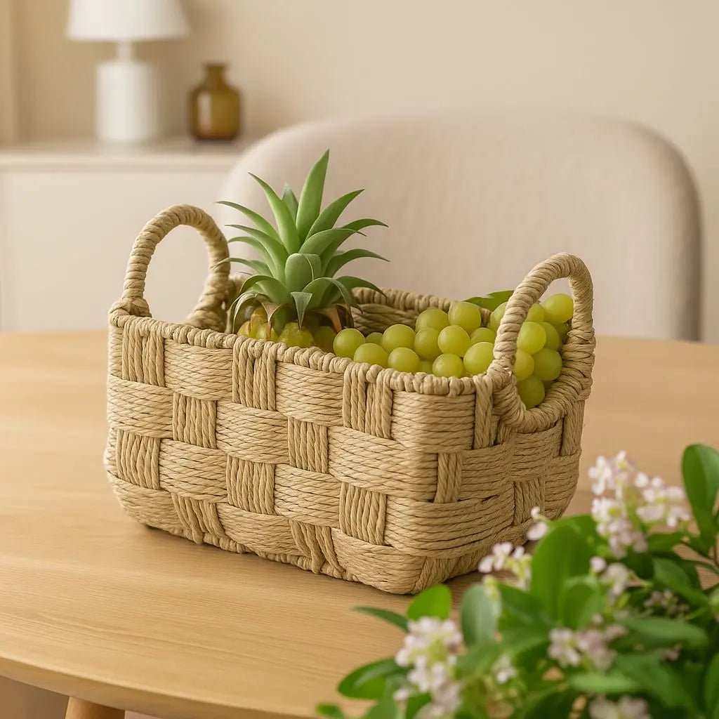 Rosa Handwoven Storage Rope Baskets Inovessa