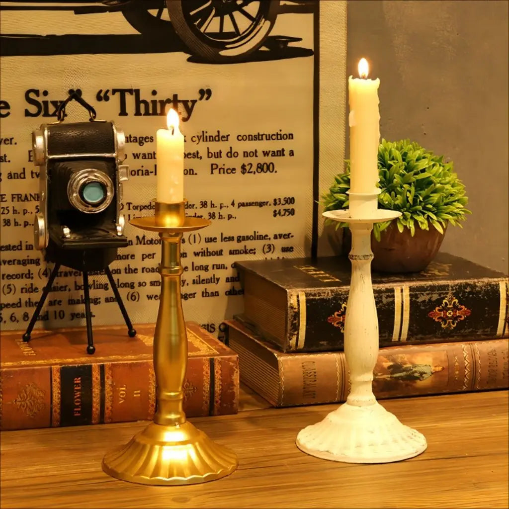 remium metal candle holder with ornate scrollwork base holds 1 3 5 taper candles wedding centerpiece decor