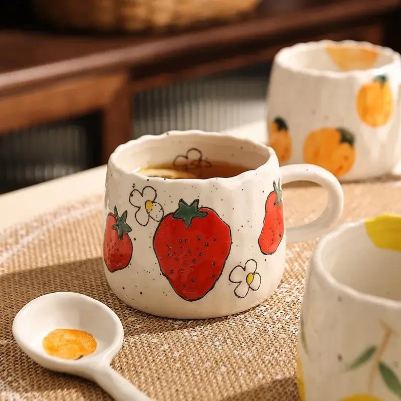 Rustic Fruit Ceramic Mug Inovessa