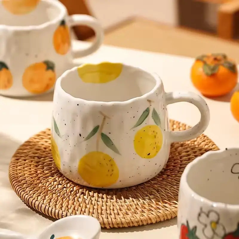 Rustic Fruit Ceramic Mug Inovessa