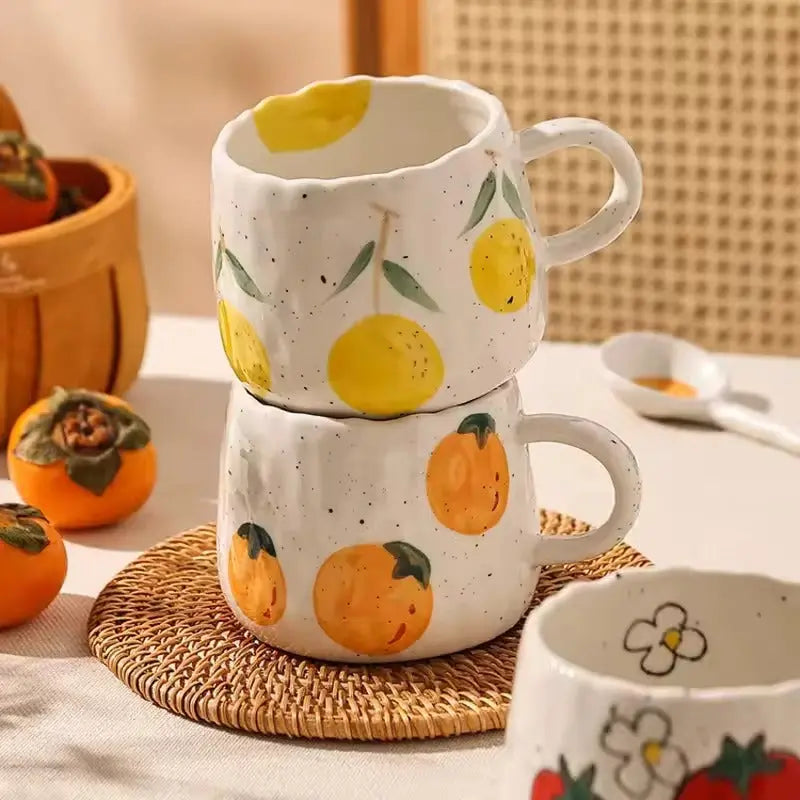 Rustic Fruit Ceramic Mug Inovessa