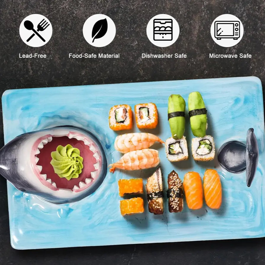 SharkiePlate™ - Ceramic Shark Mouth Plate Inovessa
