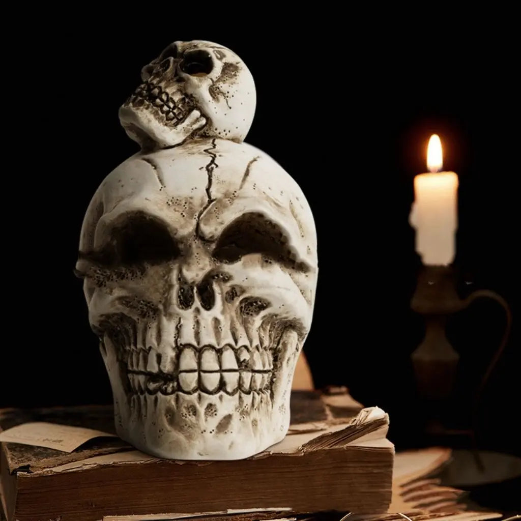 Skull figurine Halloween decor