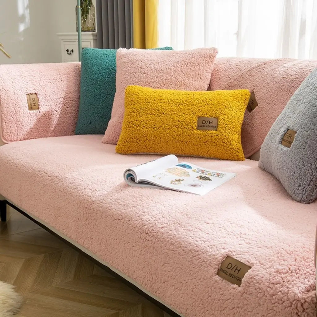 Soft lamb wool cushion cover with thickened design for ultimate home seating comfort enhancement