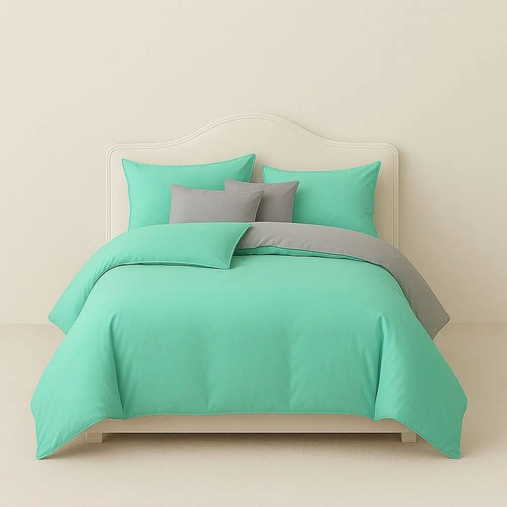 Lightweight polyester bedding with smooth brushed texture, designed for durability and comfort