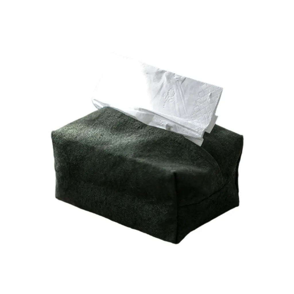 Lightweight fabric tissue box organizer with portable design perfect for car interiors and vehicle storage