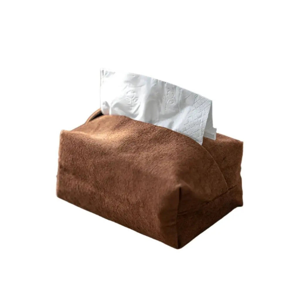 Practical tissue cover with folded bottom design allows easy refill access and user-friendly convenience