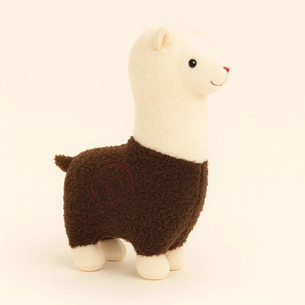 Huggable plush llama with smooth texture PP cotton stuffing perfect bedroom decoration