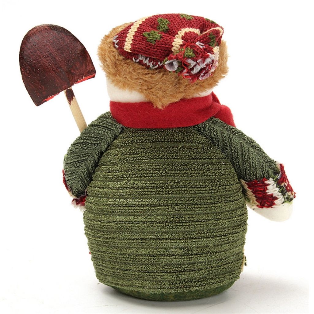 Tabletop holiday decoration with embroidered pattern and textured finish