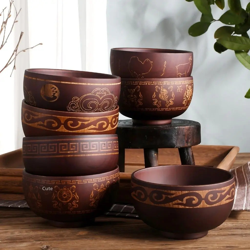 Compact 11.8cm wooden serving bowl ideal for individual portions and table presentation