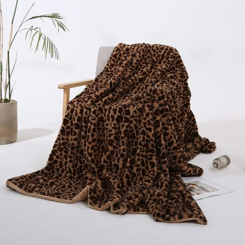 Cozy polyester comfort blanket with refined texture bringing warmth to any room