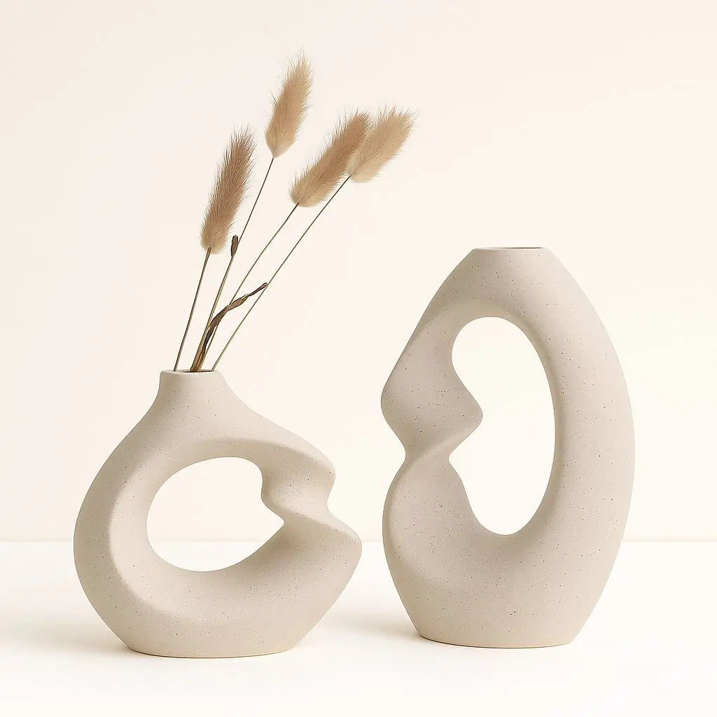 Twig Flow Nordic Ceramic Vase Set Inovessa