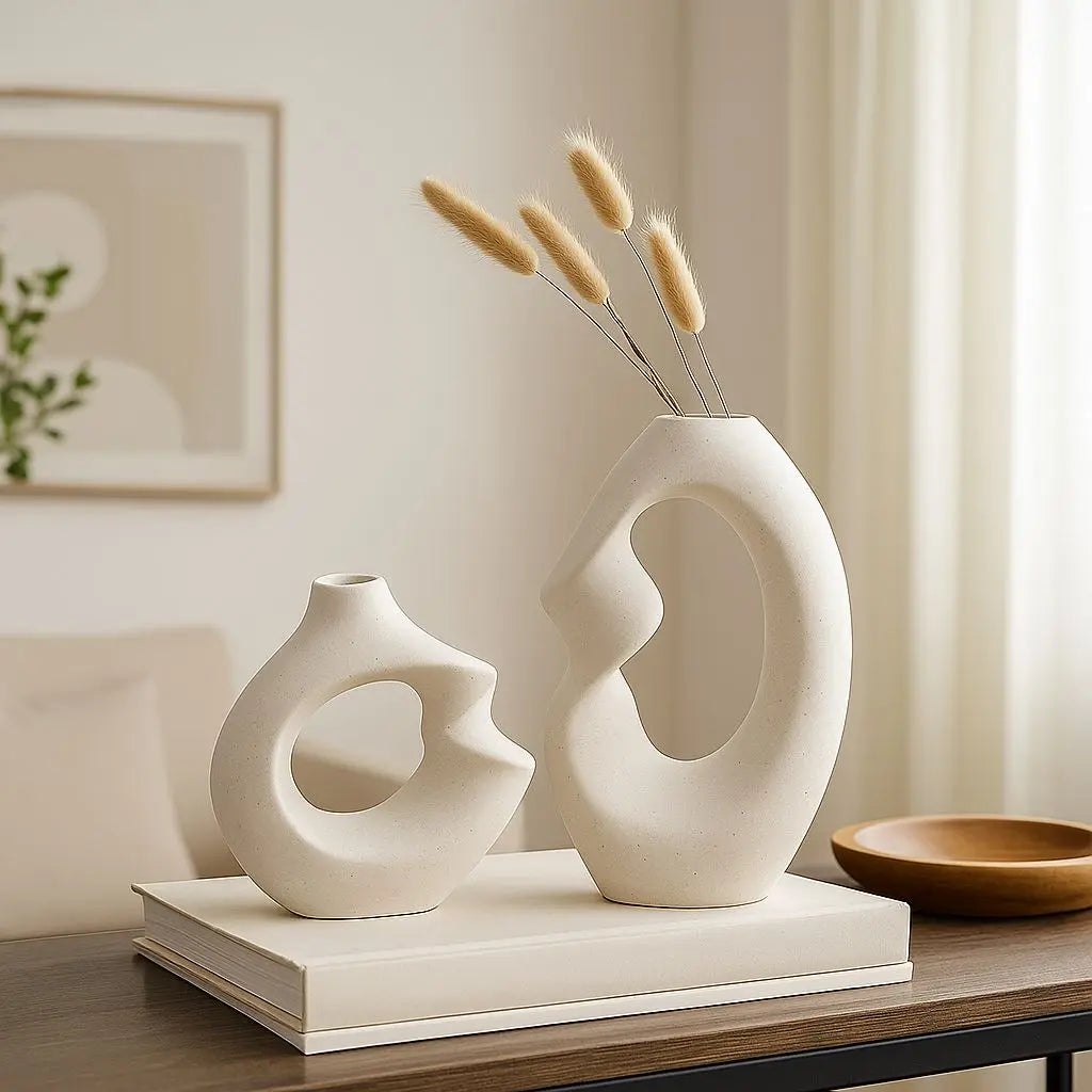 Twig Flow Nordic Ceramic Vase Set Inovessa
