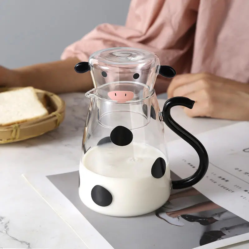Udderly Glass Kettle & Cup Set Inovessa