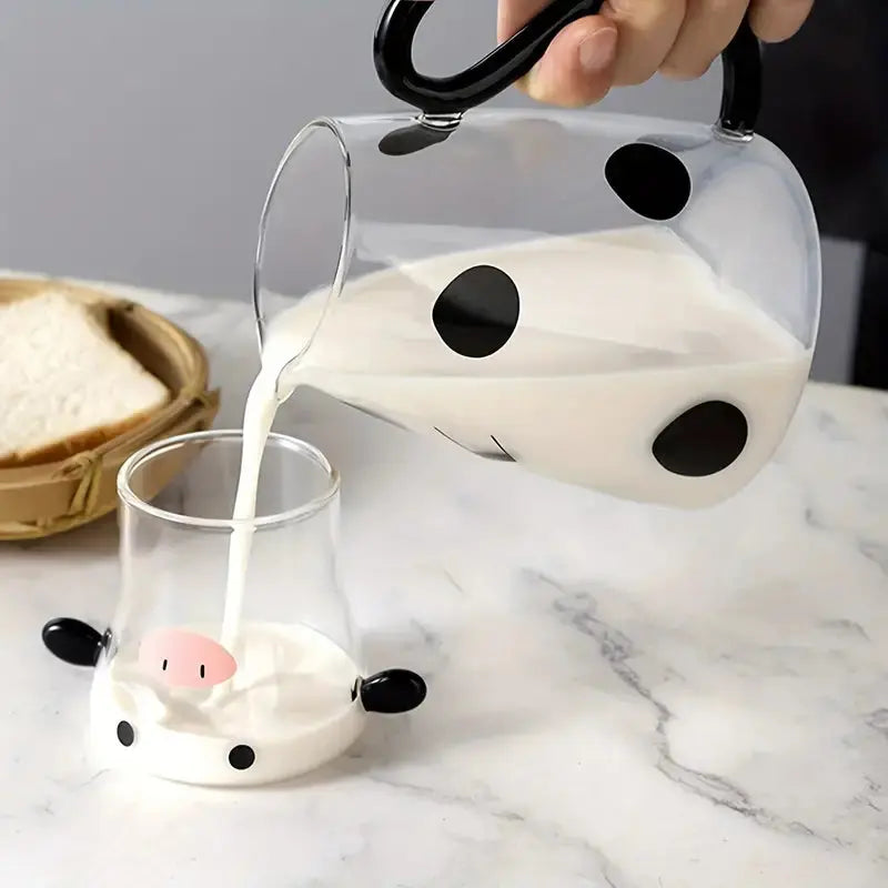 Udderly Glass Kettle & Cup Set Inovessa