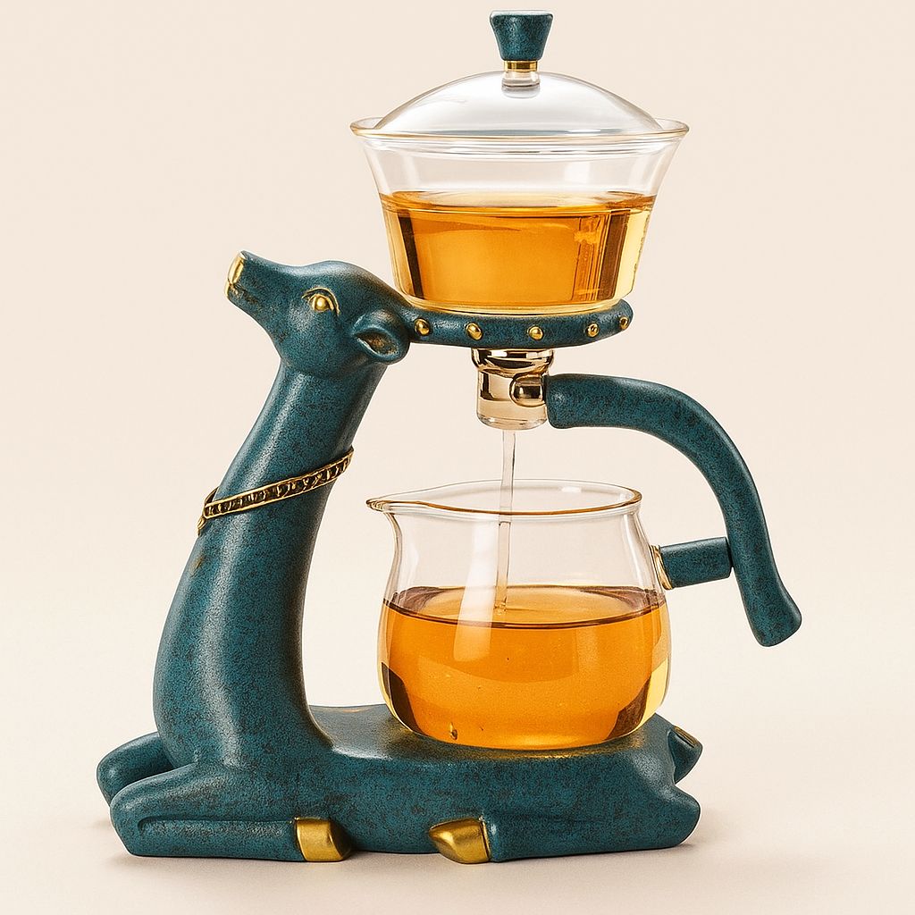Elaphos Deer Glass Teapot – Heat-Resistant Borosilicate Infuser Set