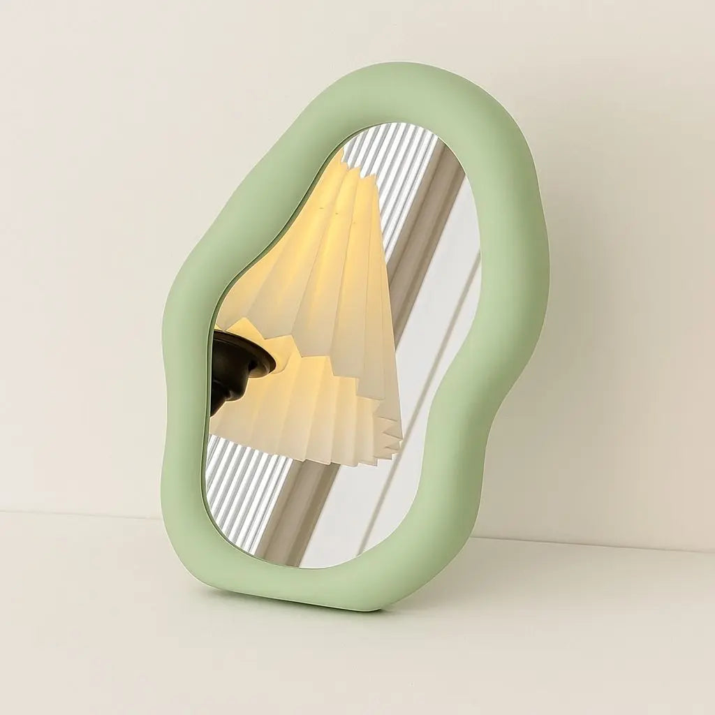 Wavy edge cloud mirror displaying unique organic curves ideal for vanity and decorative accent pieces