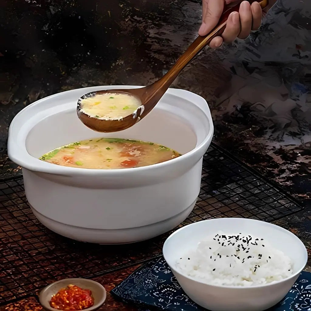 Eco-friendly wooden spoon set crafted from sustainable natural wood for kitchen cooking tasks