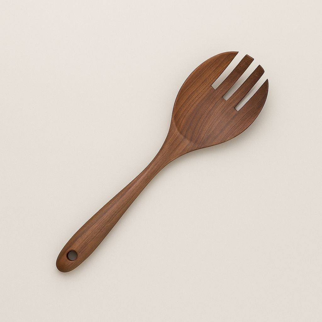 Natural wood cooking tools perfect for meal prep with heat-resistant wooden spoon design