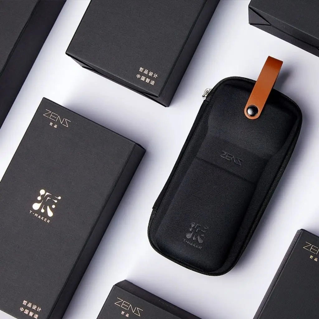 Travel tea bottle with infuser - double walled glass construction and protective carrying case