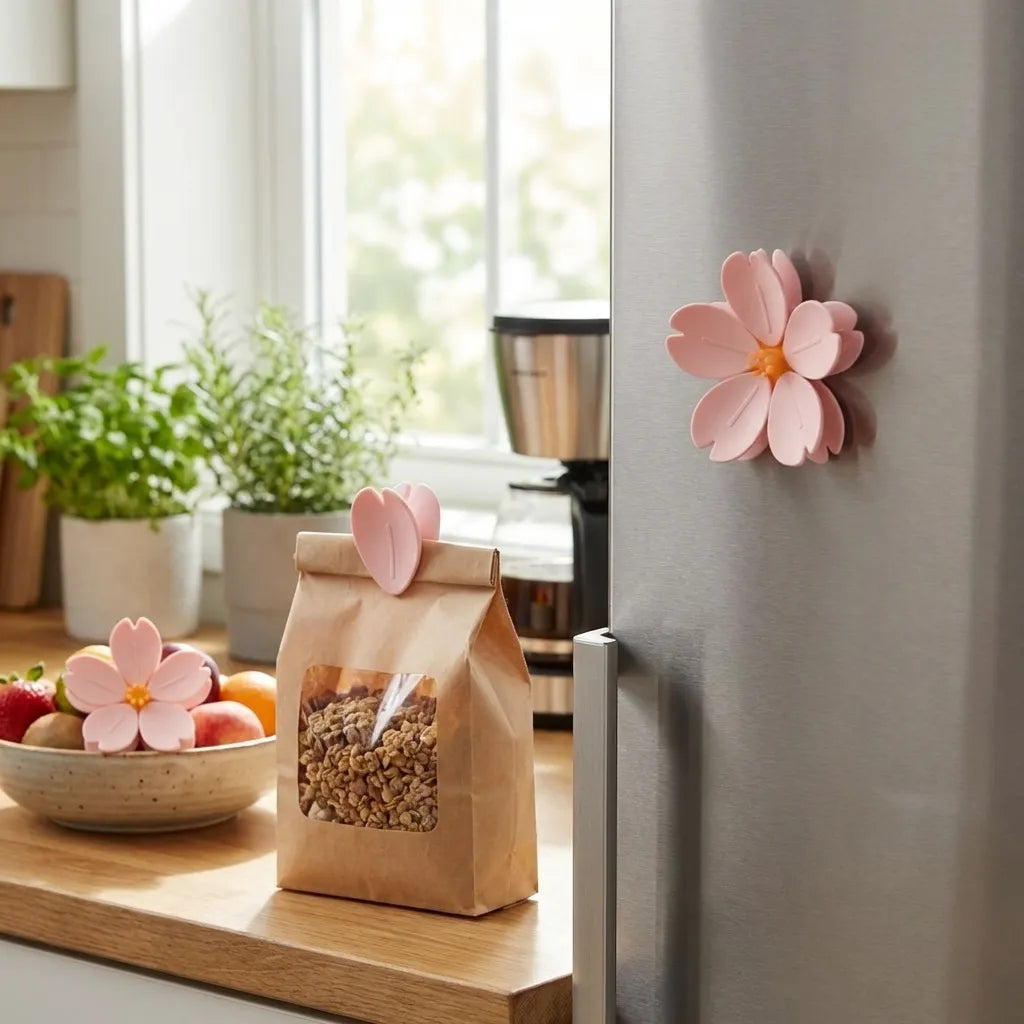Sakuri Magnetic Floral Bag Clips