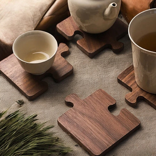 Alderon Walnut Puzzle Cup Coasters