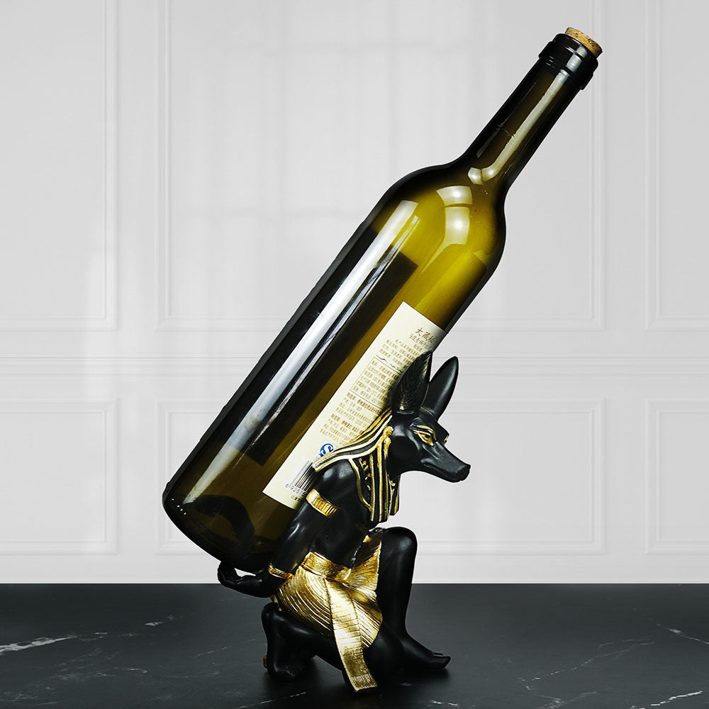 Anubis Egyptian Wine Bottle Holder