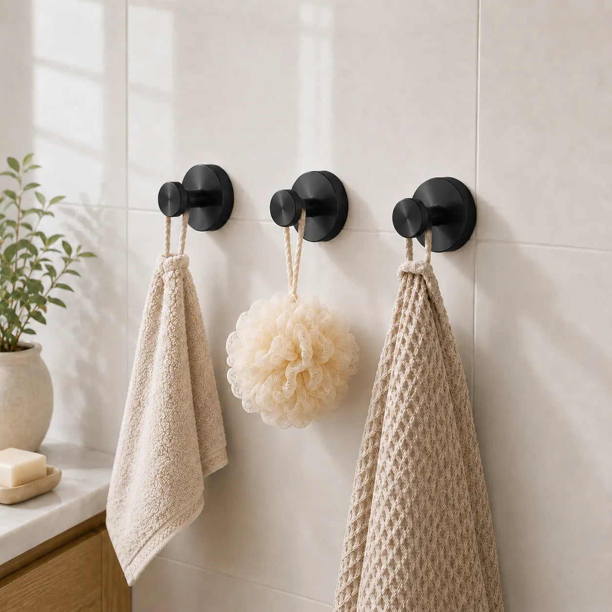 Aura Stainless Steel Suction Hooks