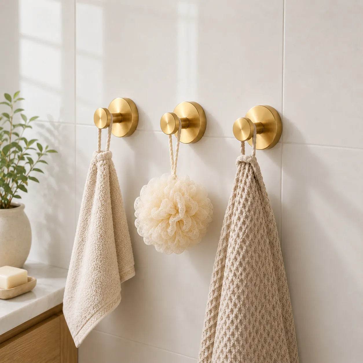 Aura Stainless Steel Suction Hooks