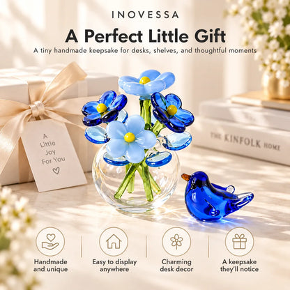 Avelle Glass Bloom & Bird Set