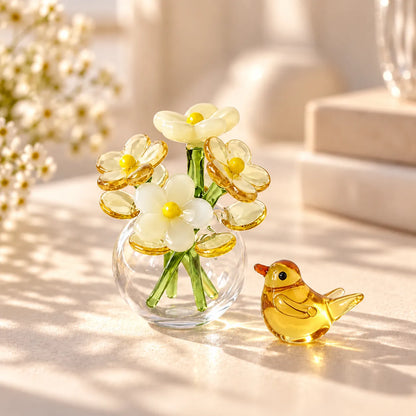 Avelle Glass Bloom & Bird Set