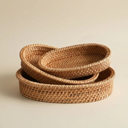 Rattan basket sizes storage set kitchen collection multiple dimensions organizing solutions options