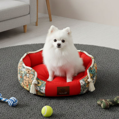 Four seasons pet bed with breathable fabric for year round comfort