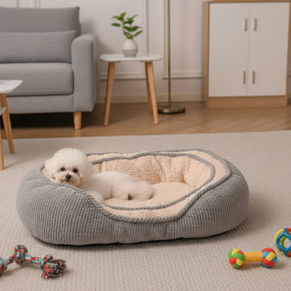 Waterproof dog bed with moisture resistant liner protecting against spills and accidents