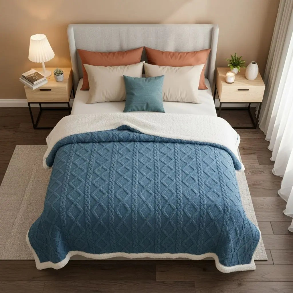 Everyday comfort blanket for daily relaxation and household use