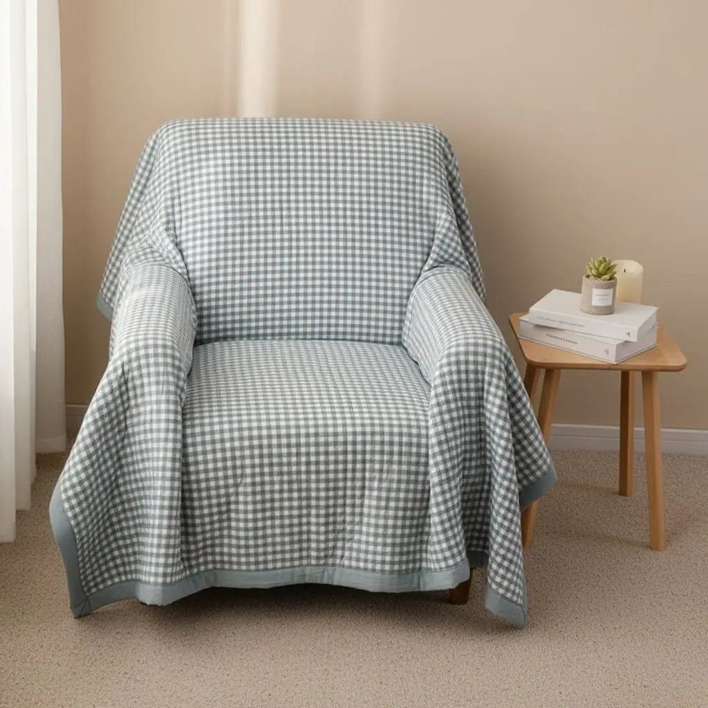 Cotton throw blanket available in multiple sizes for customized bedroom comfort solutions